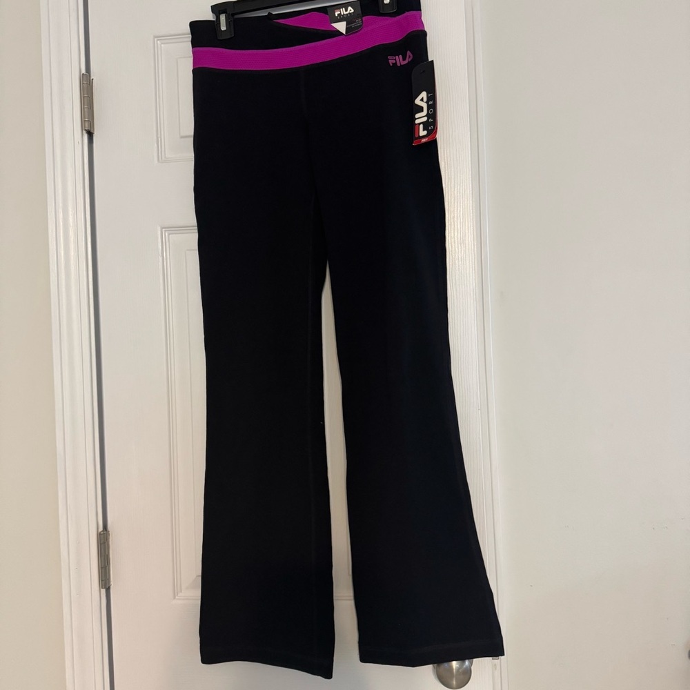 Fila‎ Black and Purple Active Leggings